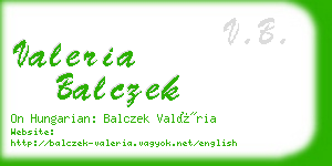 valeria balczek business card